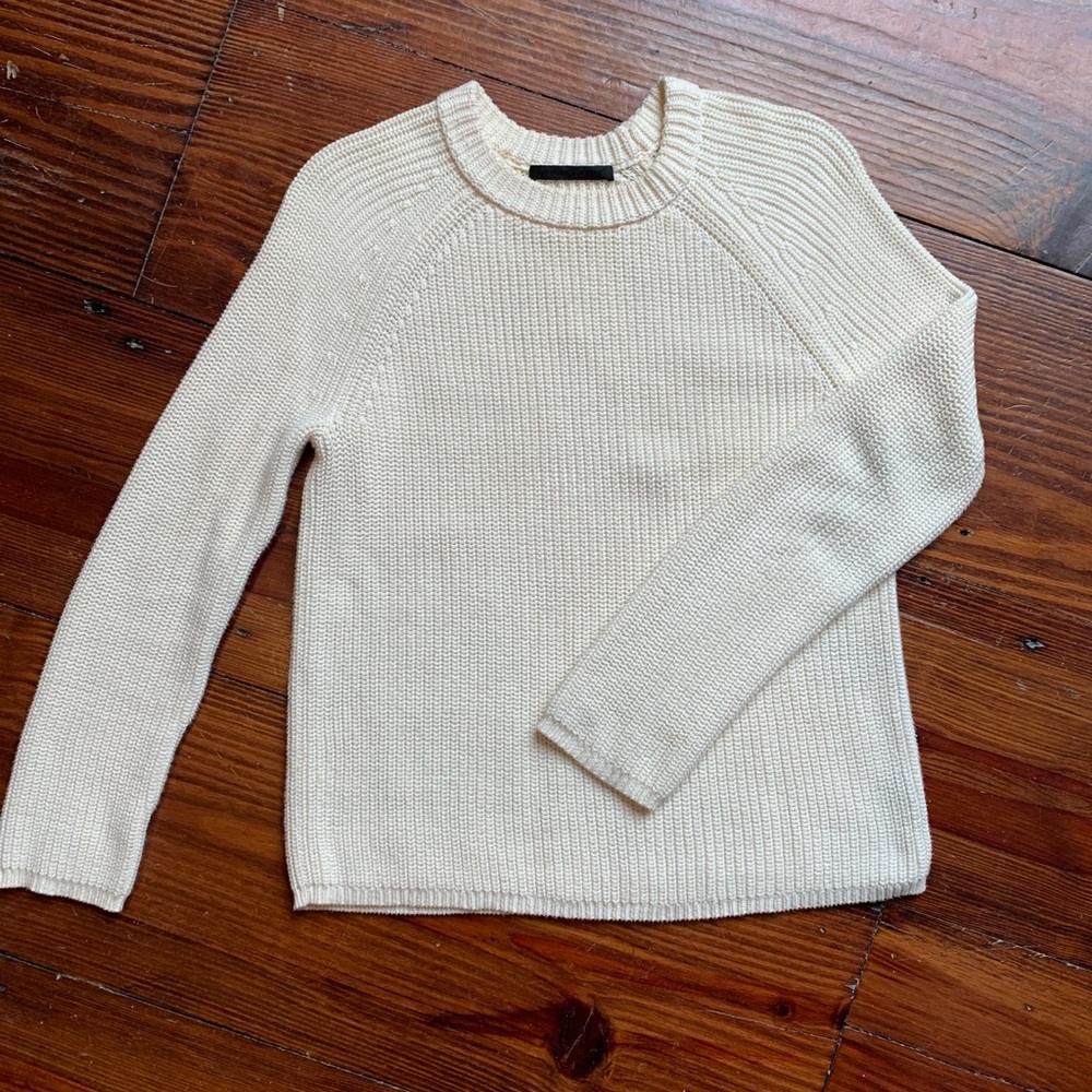 Jenni Kayne Cotton Fisherman Sweater - Ivory